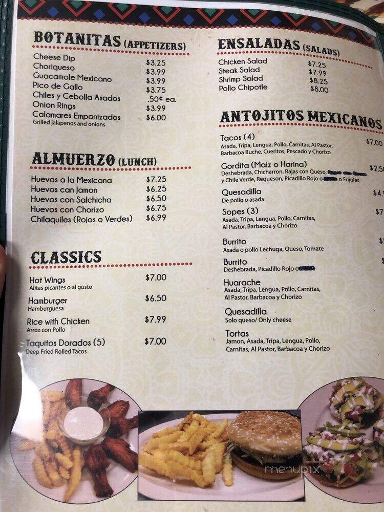 El Jinete Seafood Grill & Mexican Restaurant - Danville, VA menu_pic