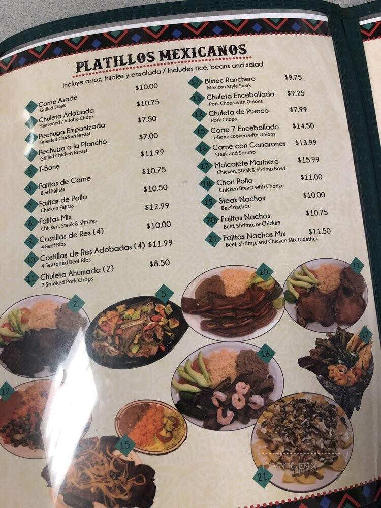 El Jinete Seafood Grill & Mexican Restaurant - Danville, VA menu_pic