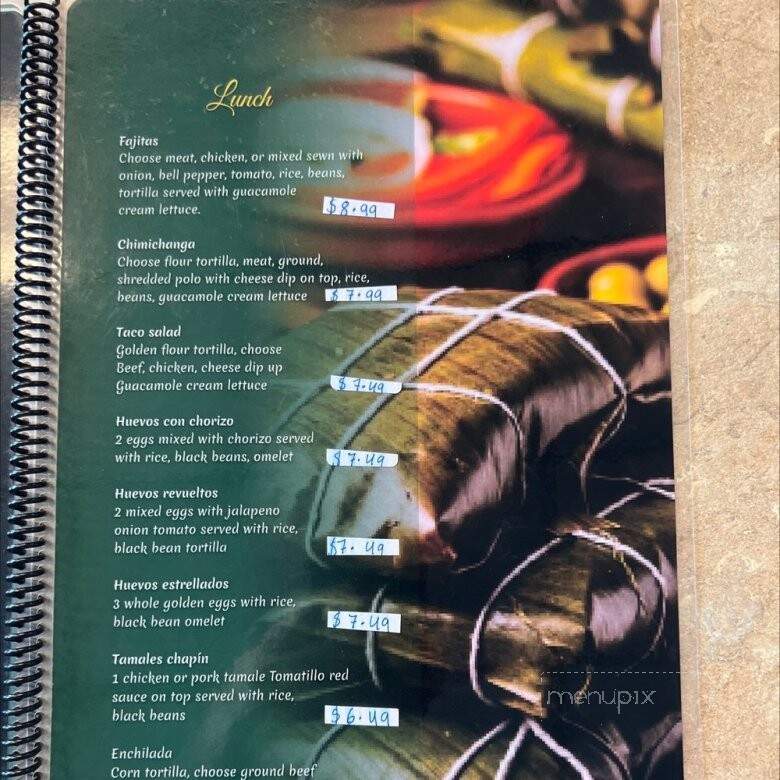El K'iche - Conway, AR menu_pic