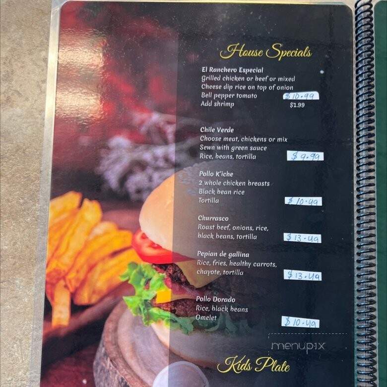 El K'iche - Conway, AR menu_pic