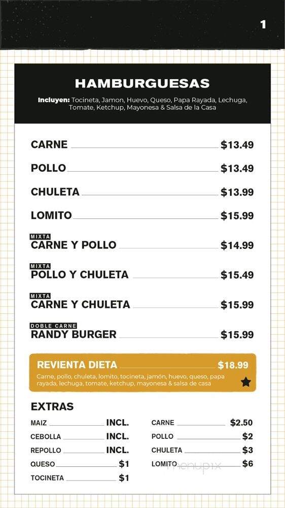 El Lider Miami - Hialeah, FL menu_pic