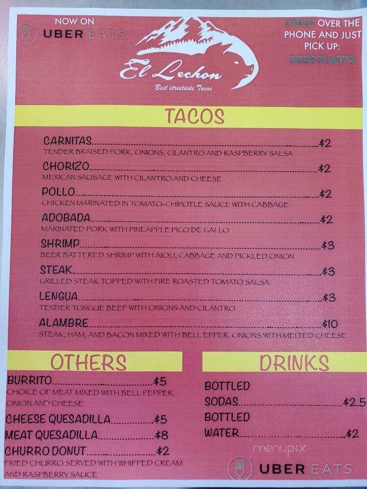 El Lechon - Thornton, CO menu_pic