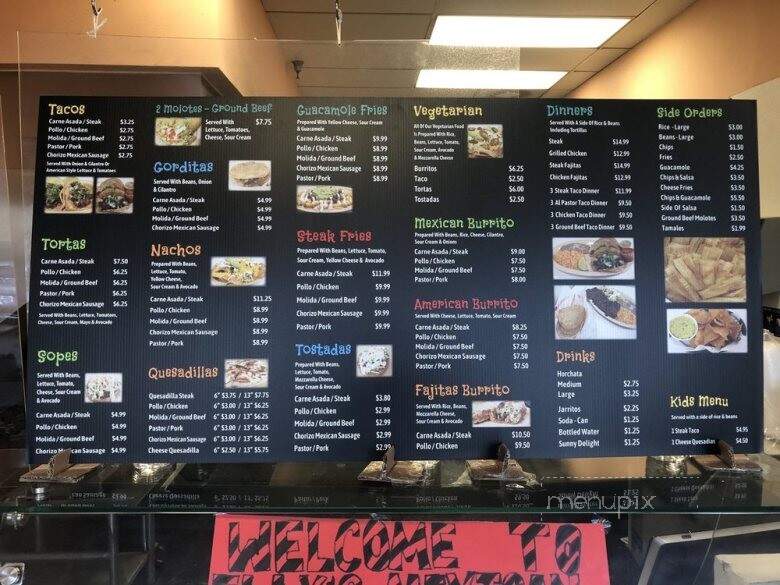 Elly's Mexican Tacos - Bartlett, IL menu_pic