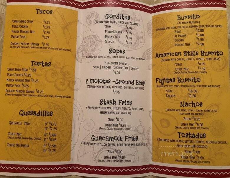 Elly's Mexican Tacos - Bartlett, IL menu_pic