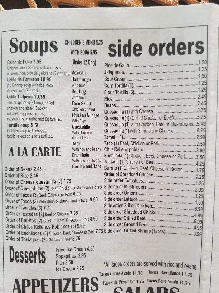 El Maguey - Saint Peters, MO menu_pic