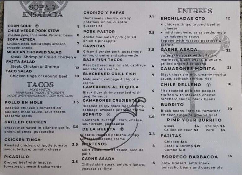 El Mero Mero - Schaumburg, IL menu_pic