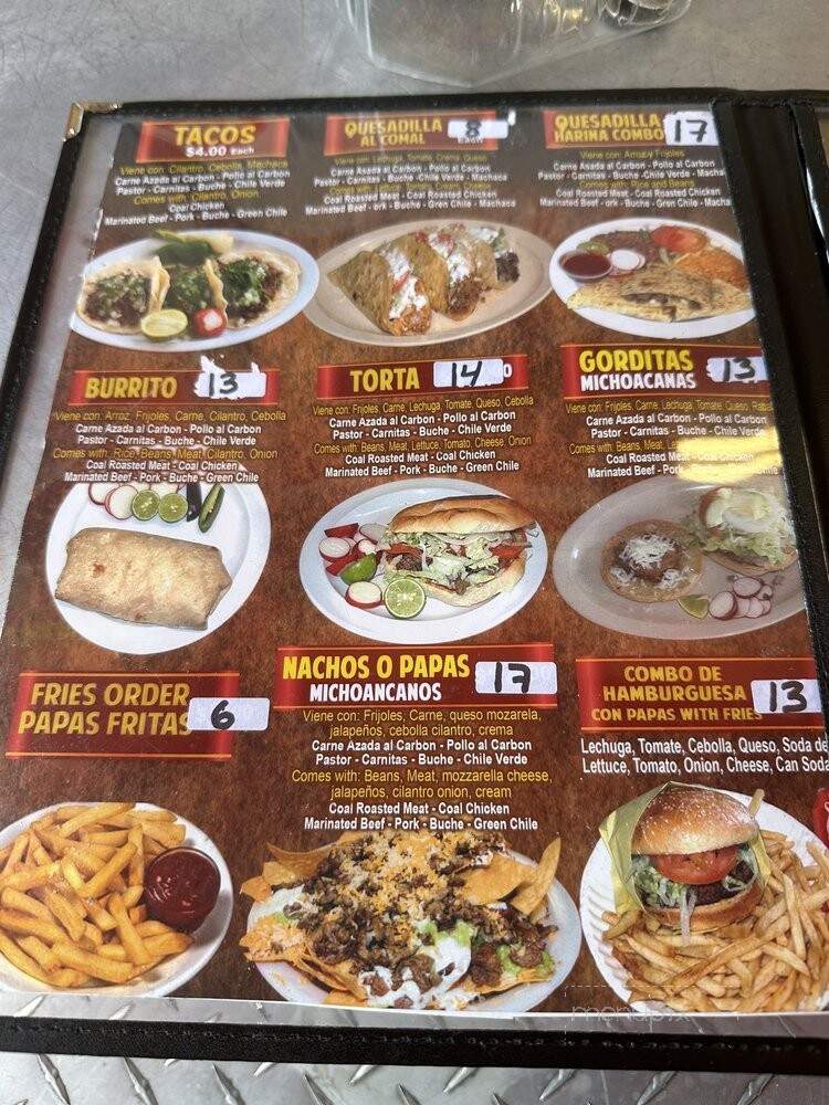 El Michoacan - Pacoima, CA menu_pic