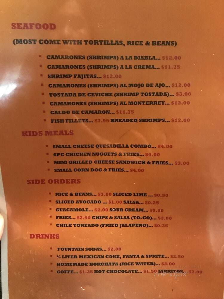 El Mirador - Burley, ID menu_pic