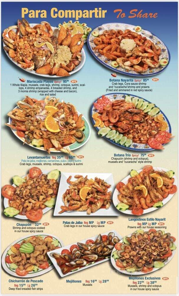 El Nayarita Restaurant - Hanover Park, IL menu_pic