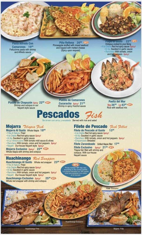 El Nayarita Restaurant - Hanover Park, IL menu_pic