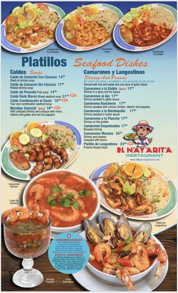 El Nayarita Restaurant - Hanover Park, IL menu_pic
