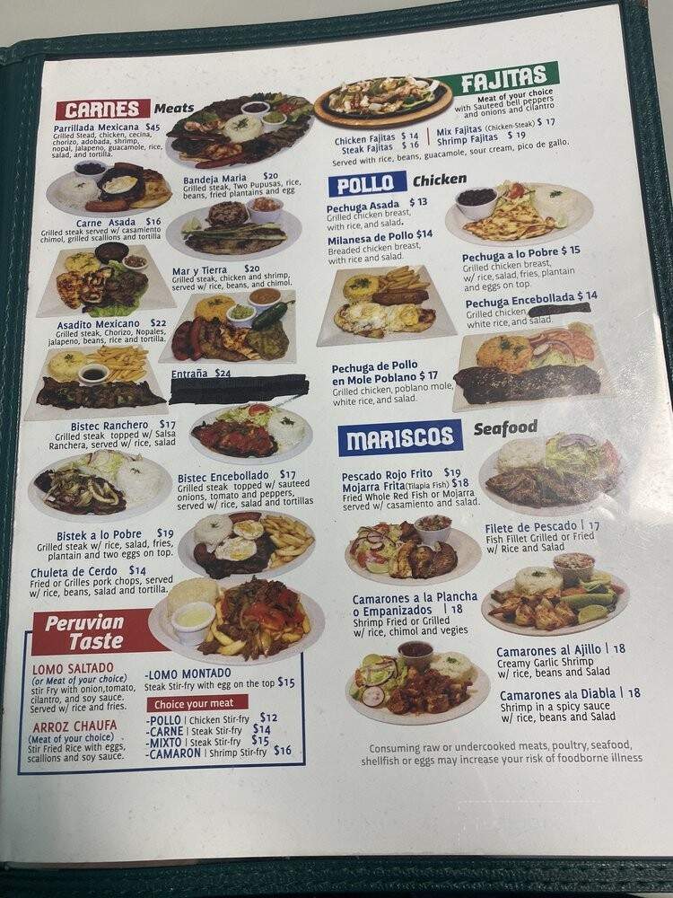 El Palacio De Maria - Mamaroneck, NY menu_pic