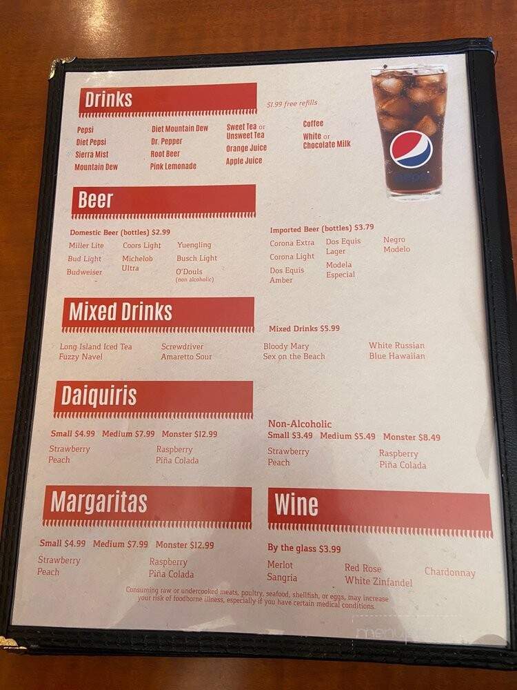 El Palenque Mexican Resturant - McConnelsville, OH menu_pic