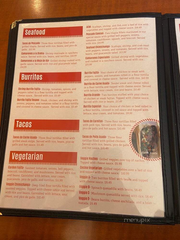 El Palenque Mexican Resturant - McConnelsville, OH menu_pic