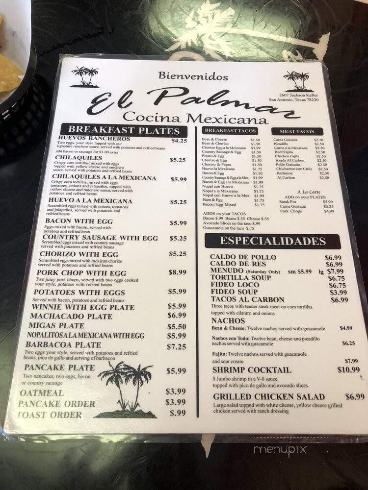 El Palmar Cocina Restaurante - San Antonio, TX