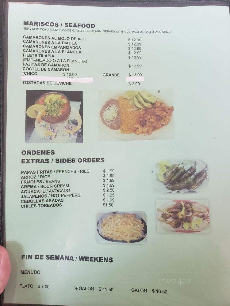 El Paraiso - Elgin, IL menu_pic