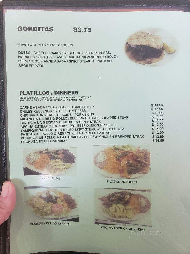 El Paraiso - Elgin, IL menu_pic