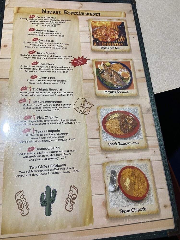 El Parian - Hartwell, GA menu_pic