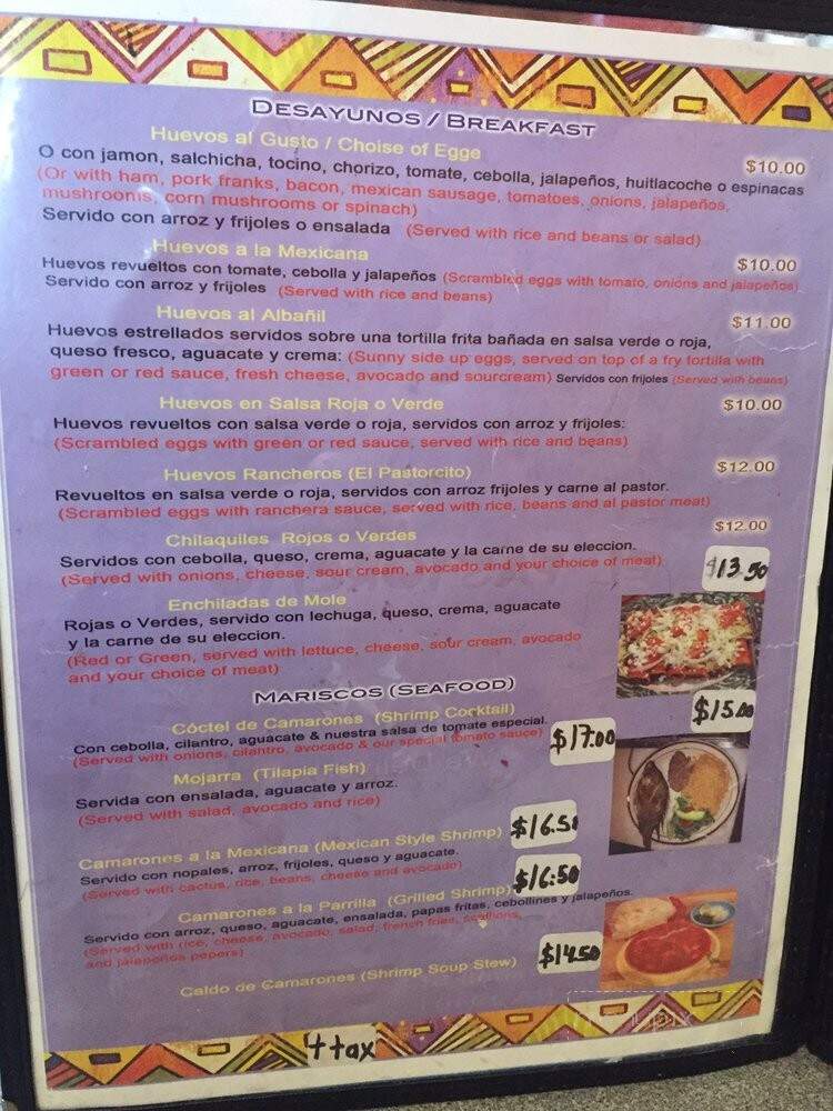 El Pastorcito Taquearia - Norristown, PA menu_pic