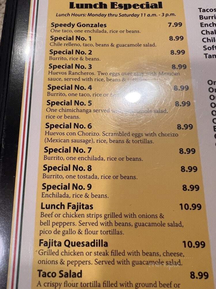 El Patio Mexican Restaurant - Berkley, MI menu_pic