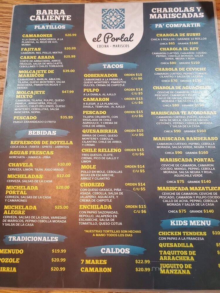 El Portal Cocina Y Mariscos - San Jose, CA menu_pic