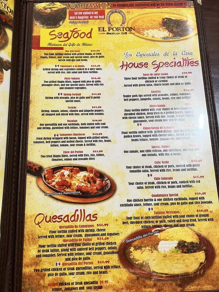 La Portal - Glenwood, IA menu_pic