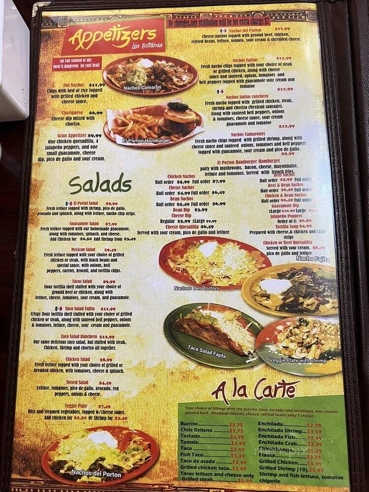 La Portal - Glenwood, IA menu_pic