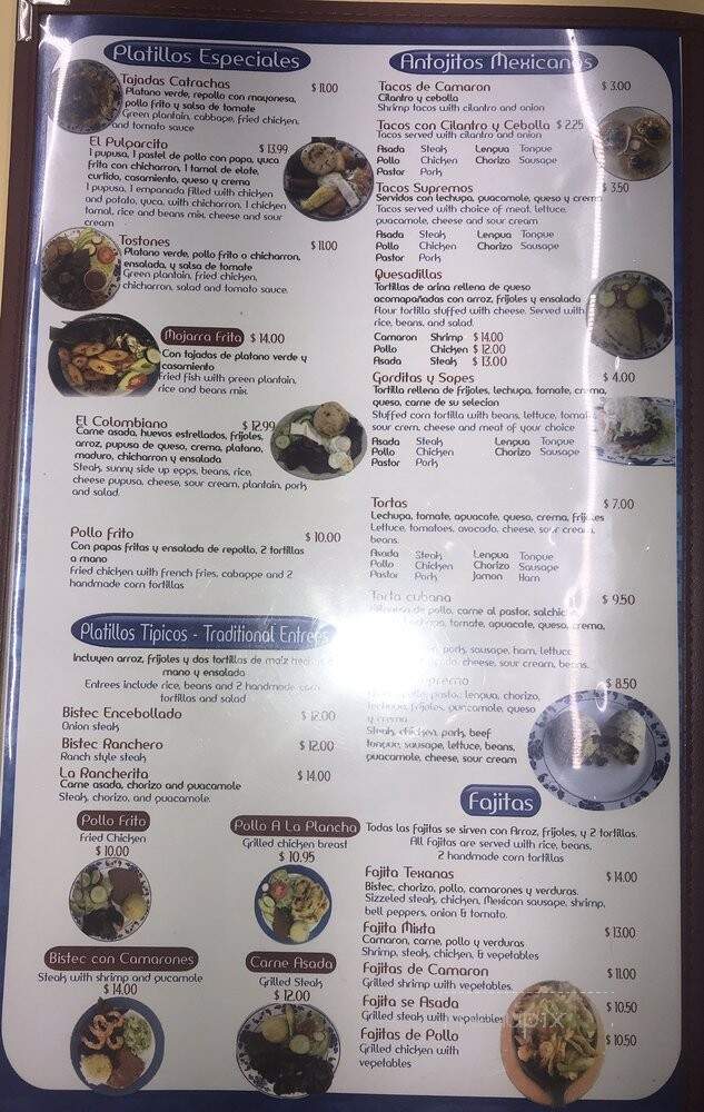 El Pulgarcito Restaurante Salvadoreno - Indianapolis, IN menu_pic