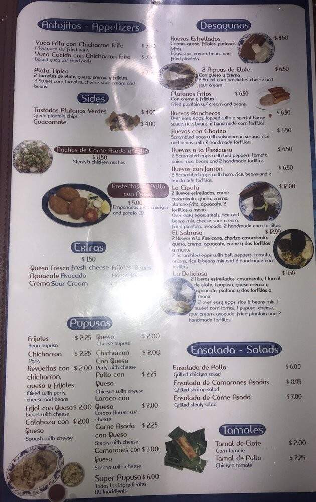 El Pulgarcito Restaurante Salvadoreno - Indianapolis, IN menu_pic