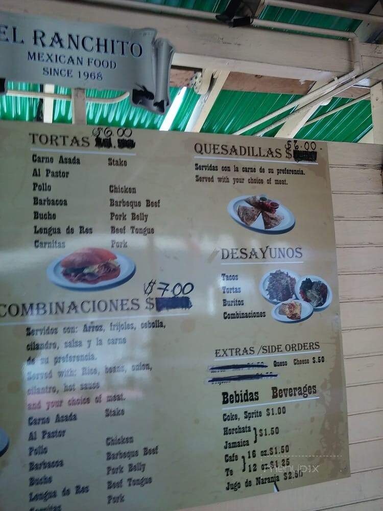 El Ranchito Restaurant - Los Angeles, CA menu_pic