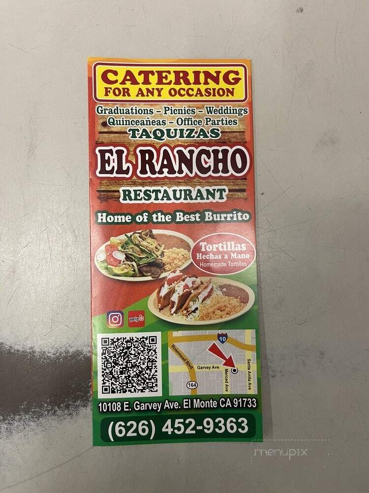 El Rancho - El Monte, CA menu_pic