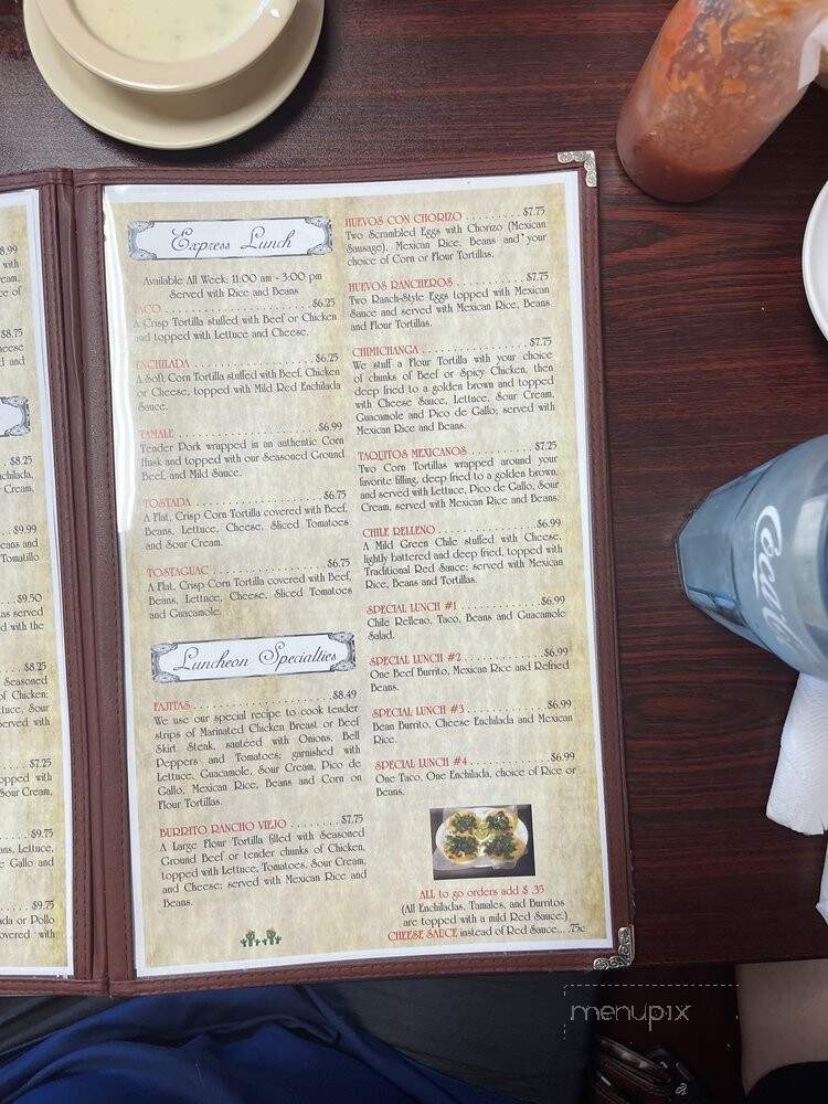 El Rancho Viejo - Council Grove, KS menu_pic
