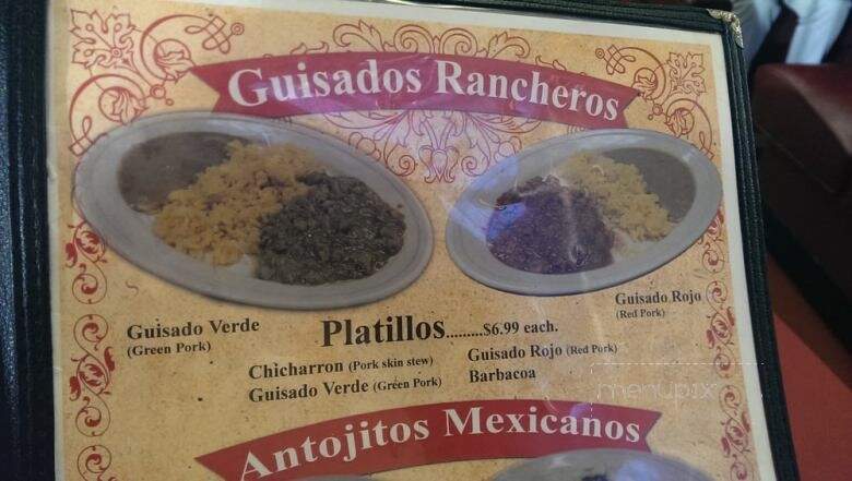 El Sombrero - Wichita, KS menu_pic