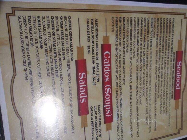 El Rinconcito - Bakersfield, CA menu_pic