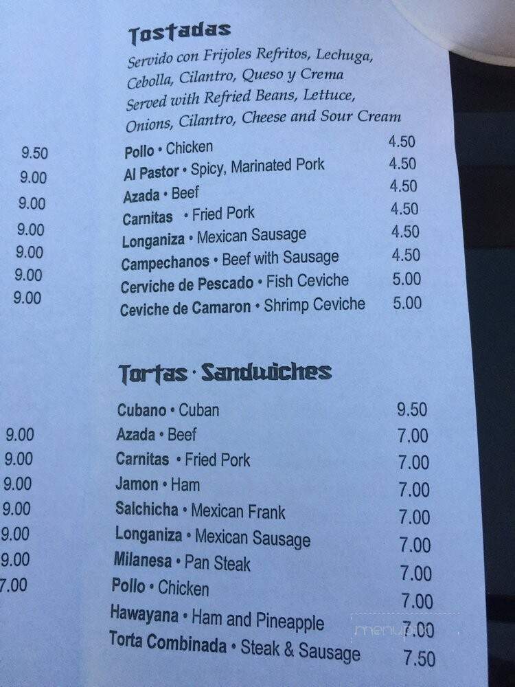 El Riconcito Mexicano - Lehigh Acres, FL menu_pic