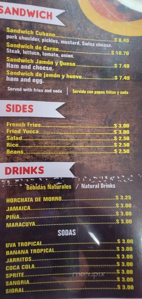 El Rincon Latino - Melbourne, FL menu_pic