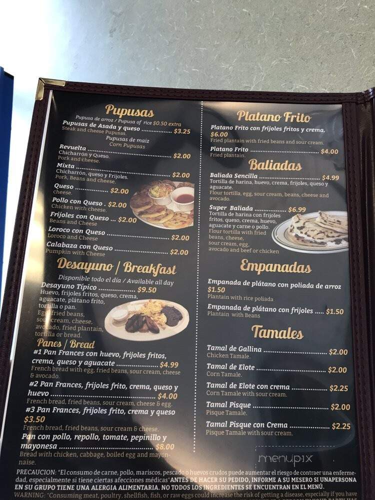 El Rincon Salvadoreno Bakery - Marietta, GA menu_pic