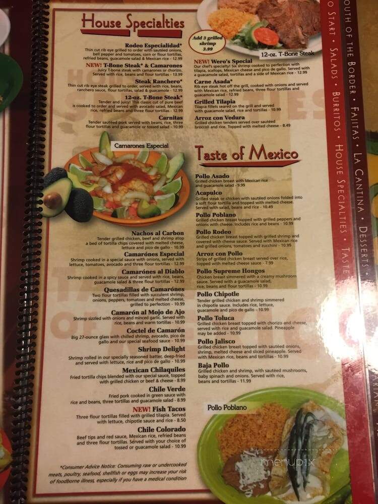 Elrodeo Mexican Restaurant - Richmond, IN menu_pic