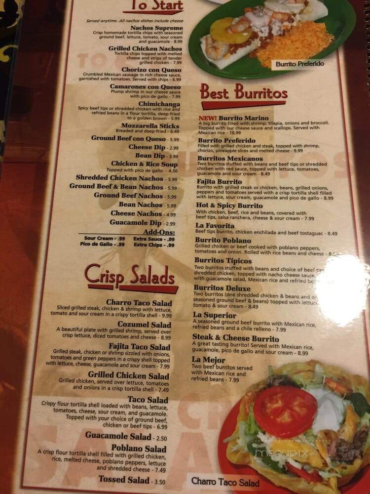 Elrodeo Mexican Restaurant - Richmond, IN menu_pic
