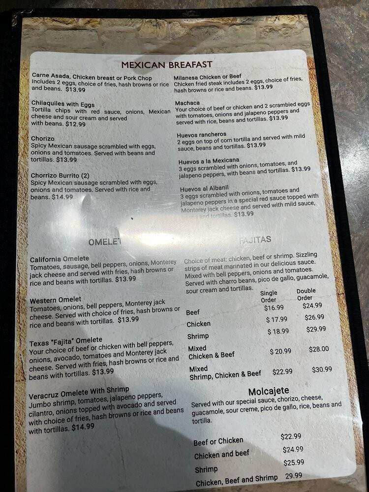 El Rosal 10 - Turlock, CA menu_pic