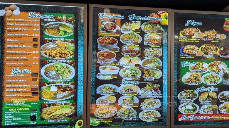 El Sabroso - Buttonwillow, CA menu_pic