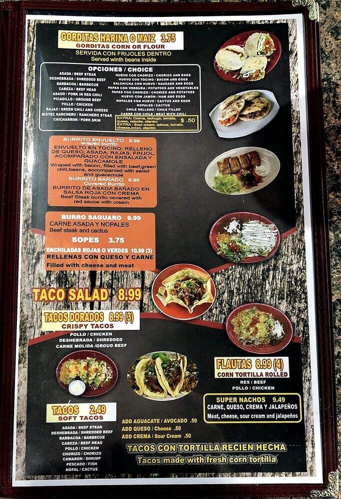 El Saguaro Mexican Grill II - Olathe, KS menu_pic