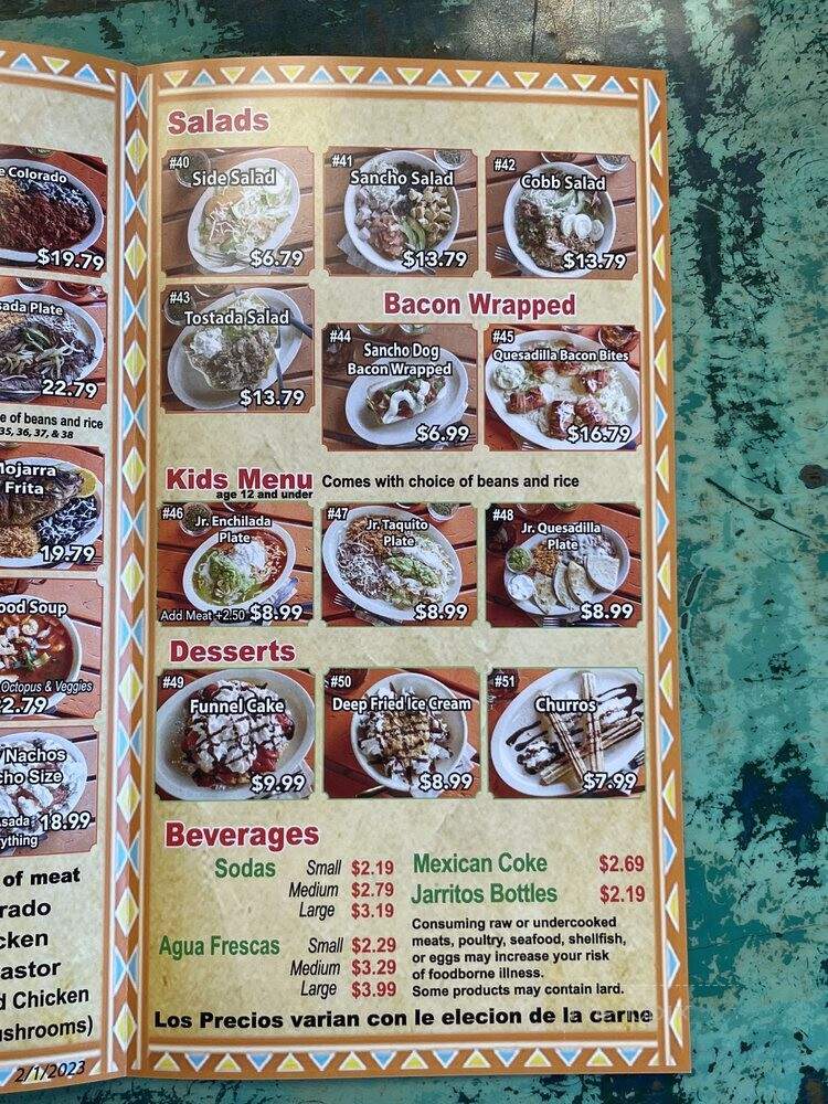 El Sanchito - Thousand Oaks, CA menu_pic