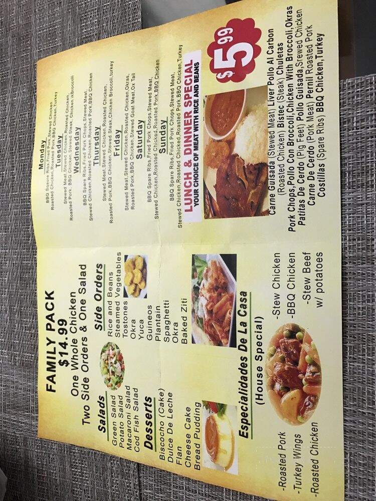 El Sol Del Caribe - Jersey City, NJ menu_pic