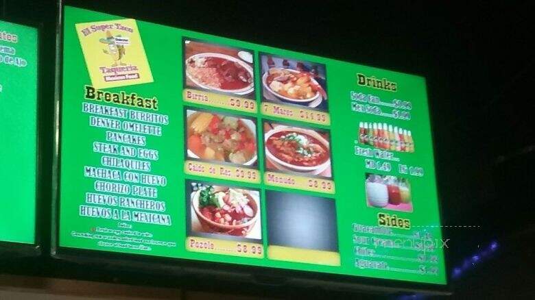 El Super Taco Bas - Tacoma, WA menu_pic