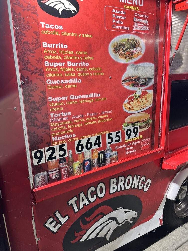 El Taco Bronco Taco Truck - Pittsburg, CA menu_pic