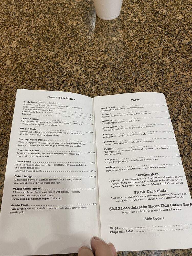 El Taco Loco Shop - Lake Oswego, OR menu_pic