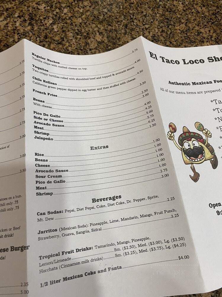 El Taco Loco Shop - Lake Oswego, OR menu_pic