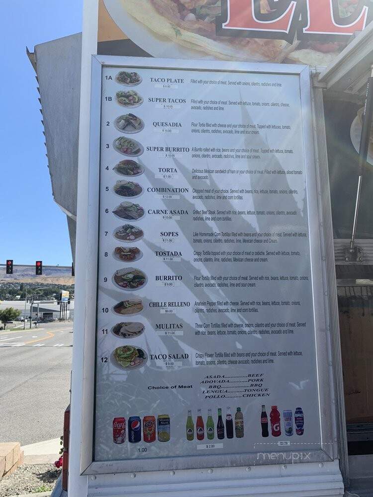 El Tapatio Taco Truck - Wenatchee, WA menu_pic