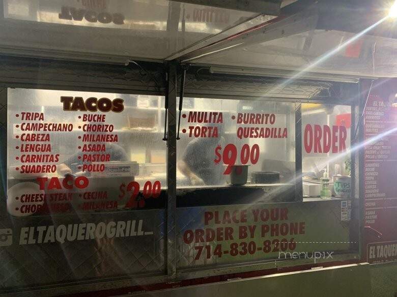 El Taquero - Santa Ana, CA menu_pic